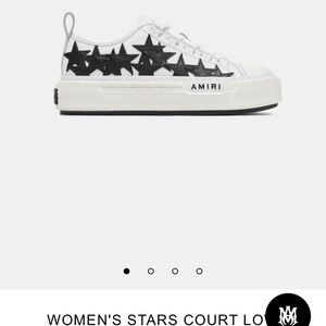 AMIRI Women's Stars Court Sneakers - Black and White